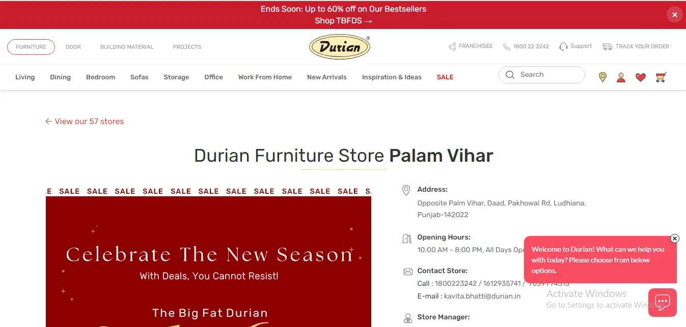 Durian Furniture Furniture Store In Punjab