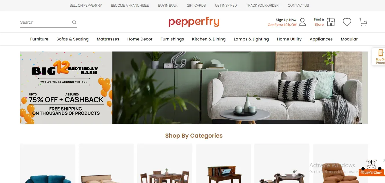 Pepperfry Top 10 Furniture Store In Raipur