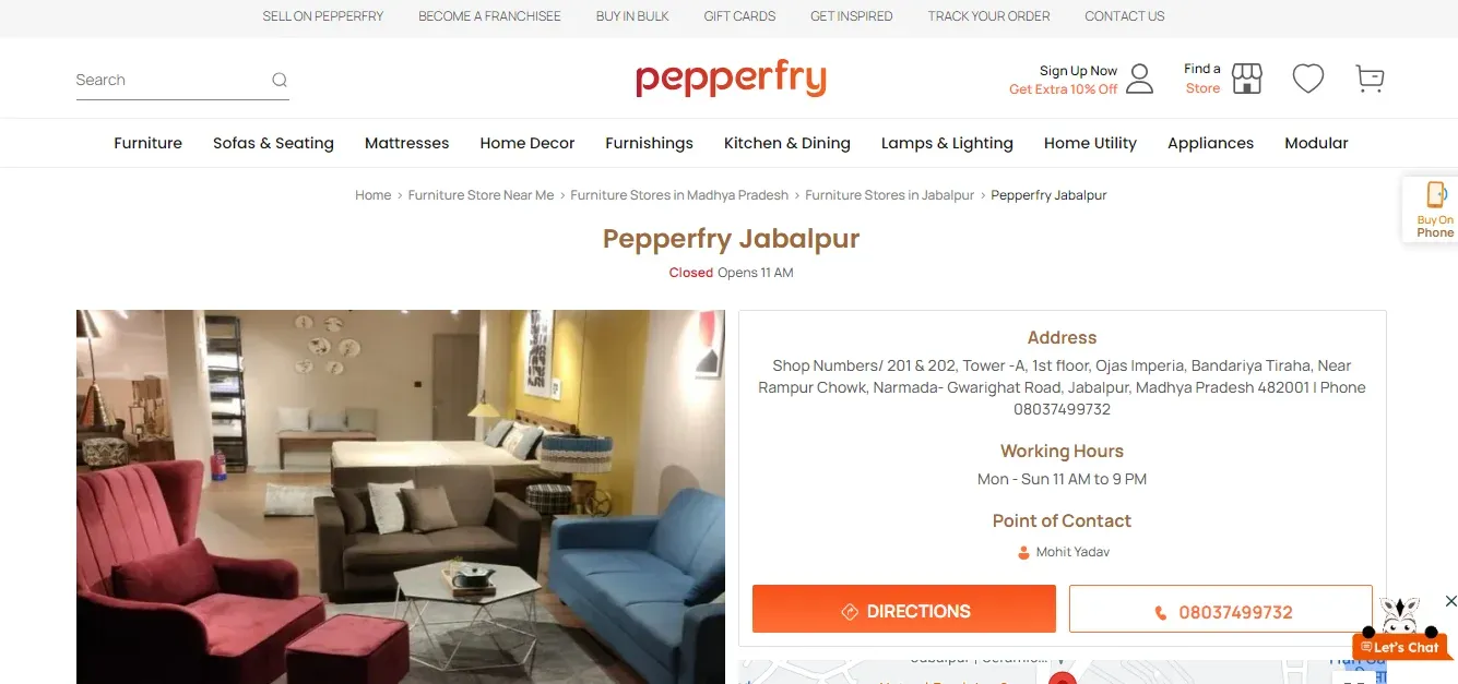 Pepperfry Top 10 Furniture Store In Jabalpur