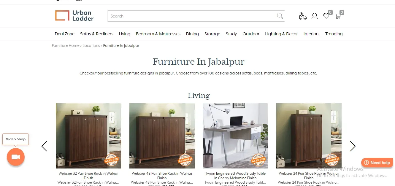 Urban Ladder  Top 10 Furniture Store In Jabalpur