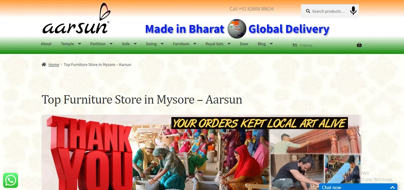 Aarsun Top 10 Furniture Store In Mysore