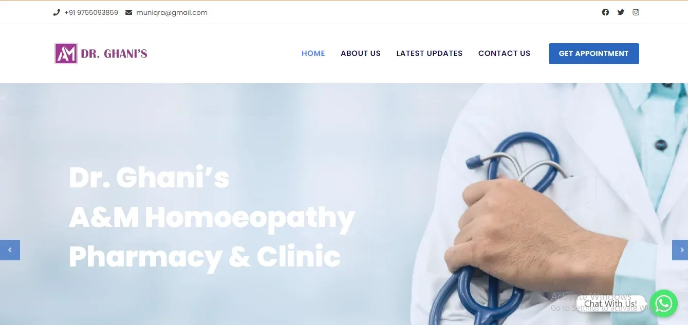Dr. Ghani’s A&M Homoeopathy Pharmacy & Clinic, Raipur