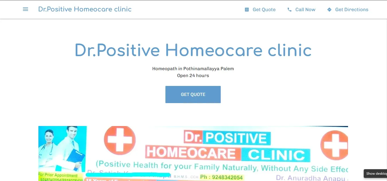Dr.Positive Homeocare clinic,  Andhra Pradesh 