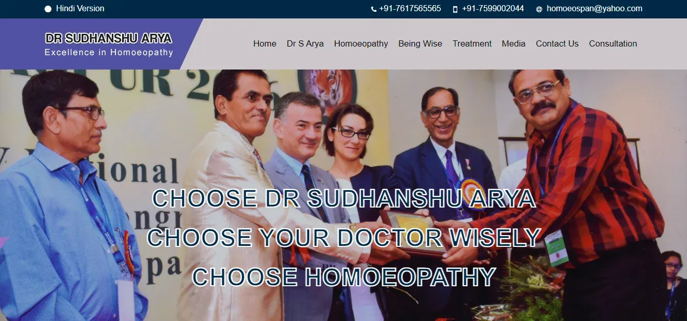 Dr Sudhanshu Arya : Excellence In Homoeopathy, Bareilly