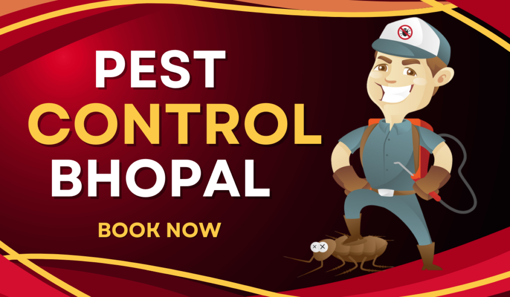 A Pest Control Cartoon with Mask who provide Pest Control In Bhopal