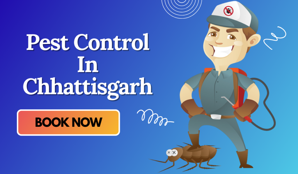 A Pest Control Cartoon with Mask who provide Pest Control In Chhattisgarh