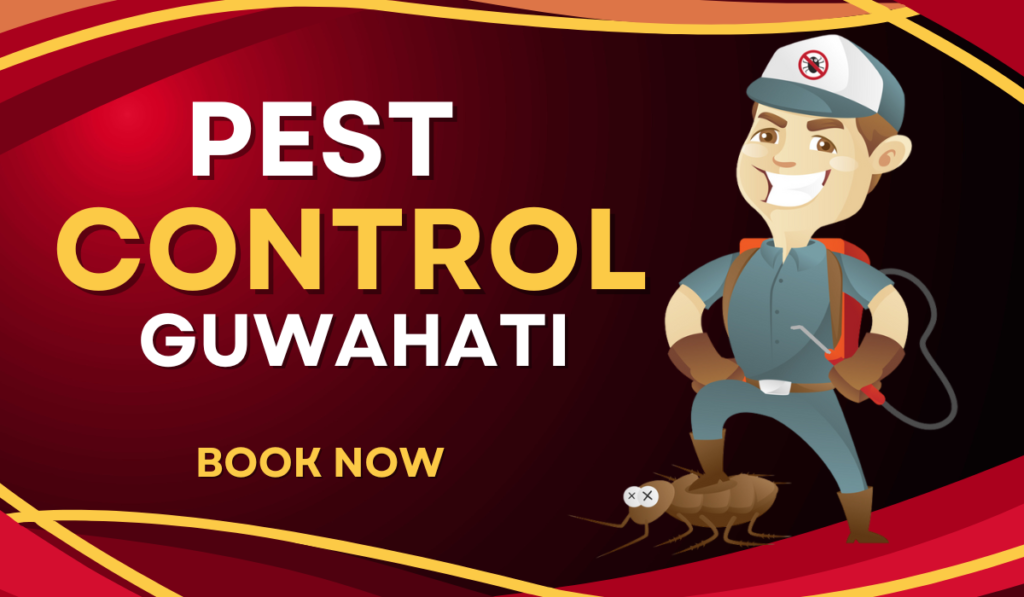 A Pest Control Cartoon with Mask who provide Pest Control In Guwahati