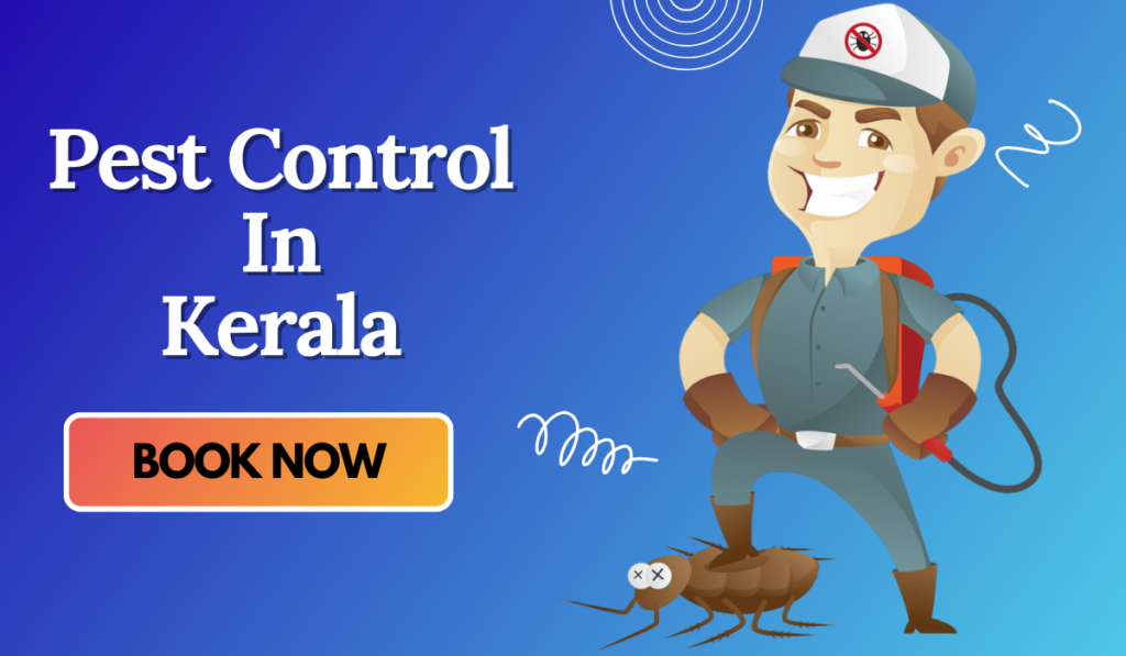 A Pest Control Cartoon with Mask who provide Pest Control In Kerala