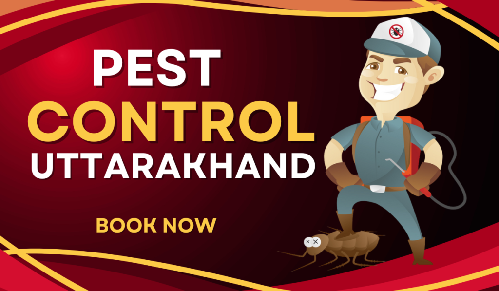 A Pest Control Cartoon with Mask who provide Pest Control In Uttarakhand