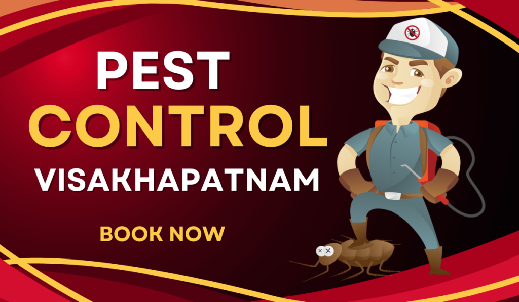 A Pest Control Cartoon with Mask who provide Pest Control In Visakhapatnam