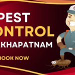 A Pest Control Cartoon with Mask who provide Pest Control In Visakhapatnam